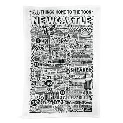 40 Things Of Newcastle Tea Towel