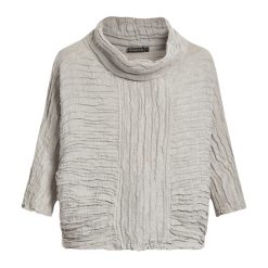 Cowl Neck Silk Crinkle Blouse