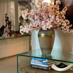 Goddess Vase with Pink Cherry Blossoms