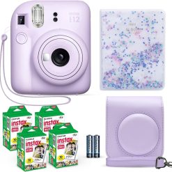 Fujifilm Instax Mini 12 Instant Camera with 40 Film Sheets, Shutter Accessories & Photo Album, Lilac Purple