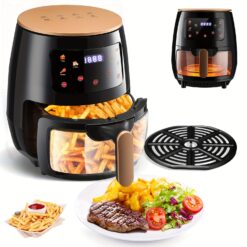 Air Fryer 6.2L 8L Basketu002F9L Dual Basket Design, 8 Touch PresetMenus, Easy To Clean, Healthy And Oil-Free Frying, Suitable For Family Gatherings & Kitchen USe