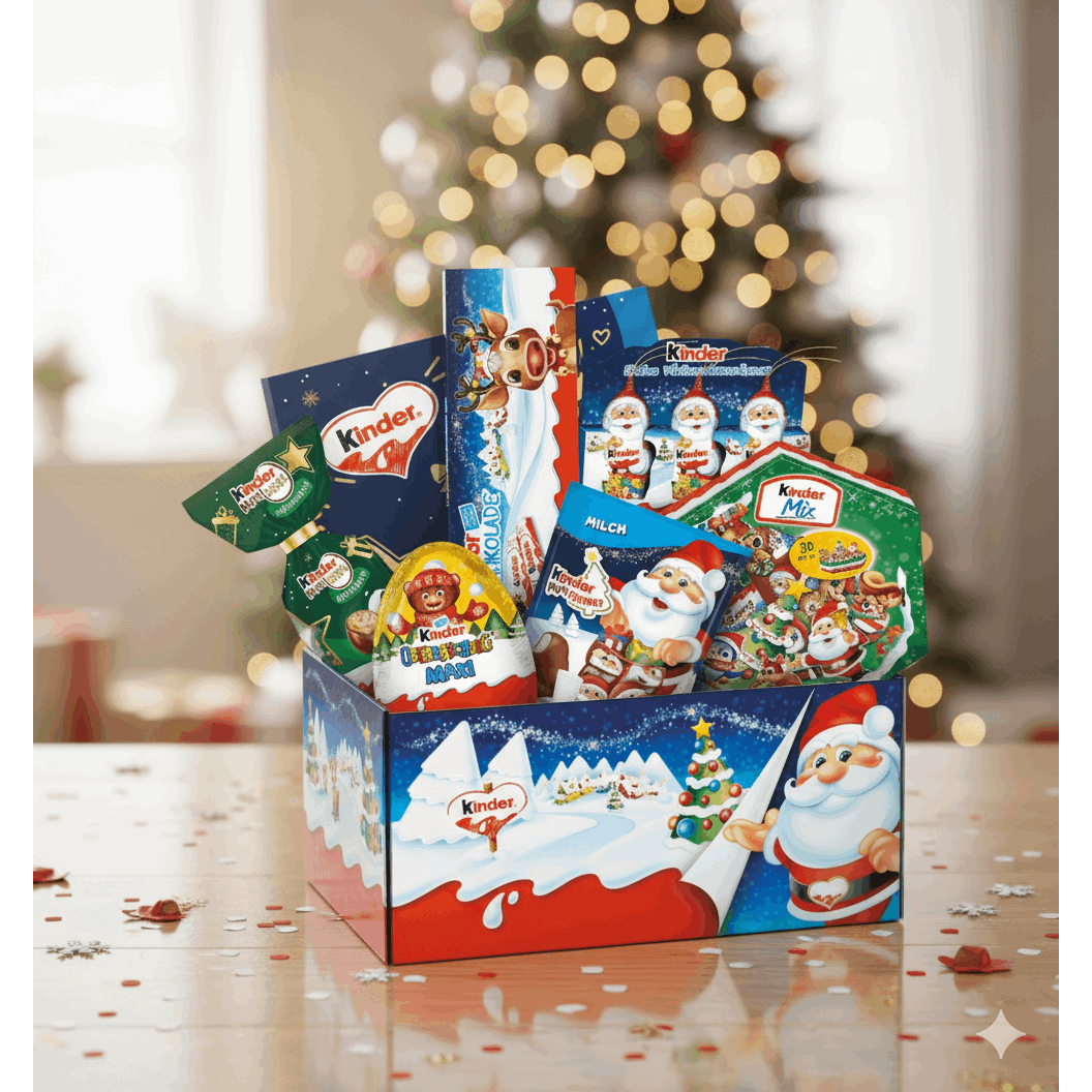 Ferrero Kinder Chocolate Christmas Box 750 g ?C Gift Box with Kinder Bars for Christmas & Advent Season ?C Sweet Gift Idea for Chocolate Fans & Kids